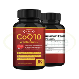 Tiêu đen Resveratrol <span class=keywords><strong>co</strong></span> <span class=keywords><strong>Q10</strong></span> CoQ10 phức tạp viên nang OEM chăm sóc sức khỏe bổ sung ubiquinone Coenzyme <span class=keywords><strong>Q10</strong></span> viên nang - Product Image 1