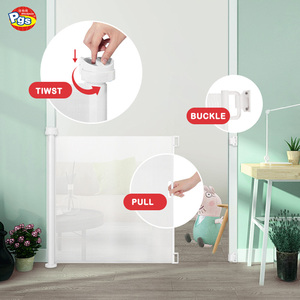 Barrière de sécurité rétractable en fer robuste et innovante pour bébé, multifonction, certifiée ISO9001, pour escaliers, 53x45 - Product Image 4