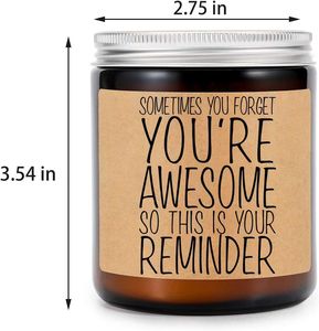 Décoration d'intérieur, vente chaude, cadeau d'aromathérapie, bougie parfumée en cire de soja dans un bocal en verre brun, 8 oz - Product Image 2