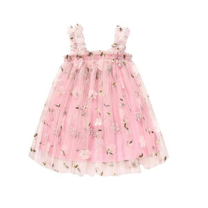 <span class=keywords><strong>Jupe</strong></span> en <span class=keywords><strong>tulle</strong></span> de fête pour bébé fille, robe tutu d'été sans manches à imprimé floral et couches de 2 ans - Product Image 4