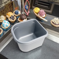 Barquettes à glace en plastique écologiques conformes aux normes EN, 2,5 litres, avec couvercles, grises, contenants à glace de luxe personnalisés, vente en gros