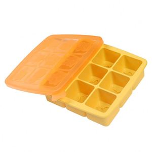 Children's Food Storage <b>Container</b> <b>with</b> <b>Lid</b> 9 Cavity Food Grade Silicone Ice Cube Tray Easy to Clean <b>Freezer</b> Safe Ice Cream Tools - Product Image 6