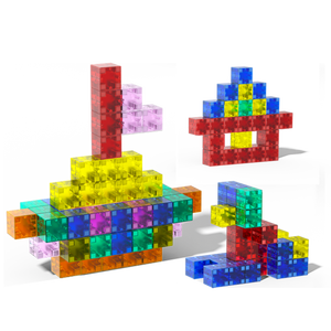 Bloques de Construcción Magnéticos de Plástico Transparente para Niños, 32/64/96 Piezas, Educación Sensorial STEM para Preescolares, Gran Venta 2024 - Product Image 1