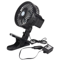 Ventilateur de refroidissement de voiture 12V 18W 40dB, à clipser, oscillant, avec prise allume-cigare, en plastique, pour véhicule, camion, SUV, camping-car, OEM CE