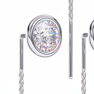 Biojoux Hypoallergenic Stainless Steel <b>Crystal</b> Pendant <b>Earrings</b> for Women 50mm Trendy Elegant and Stylish - Product Image 2