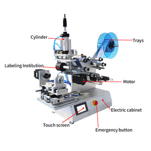 Orshang điện bán tự động Máy dán nhãn thủy tinh nhựa vuông chai Sticker Đóng gói bao bì gỗ PLC động cơ cảm ứng - Product Image 2