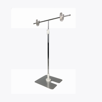 Présentoir de table en acier inoxydable à petite base en T pour la promotion d'affiches