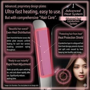 Lisseur de cheveux électrique en soie nano-kératine, marque privée, pour salon, lisseur de cheveux naturel portable - Product Image 4