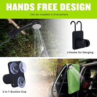 Nouvelle version améliorée de la pompe de douche électrique rechargeable 6000 mAh avec affichage numérique intelligent pour douche de camping portable en extérieur