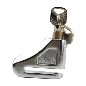 Cerradura de freno de disco para motocicleta Zuqing, cerradura antirrobo de acero inoxidable para bicicleta eléctrica con 2 llaves, color plateado - Product Image 5