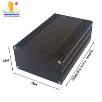 78x43 boîtier de commande Mini PC personnalisé en usine boîtier d'amplificateur extrudé noir Amulimum boîtier de jonction Mini PC personnalisé Lifepo4