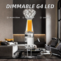Ampoule LED G4 COB SMD2835 AC/DC 12V en silicone pour lustre, CRI80, température de couleur 5000K, certifiée CE pour usage résidentiel
