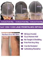 Peluca frontal de encaje HD con rizos profundos, peluca frontal de encaje transparente 13x4, pelucas de cabello humano pre-arrancadas para mujeres afroamericanas