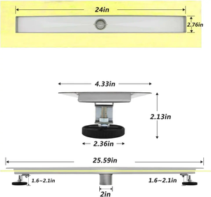 Bandeja <span class=keywords><strong>de</strong></span> <span class=keywords><strong>ducha</strong></span> <span class=keywords><strong>de</strong></span> espuma OEM EPS <span class=keywords><strong>de</strong></span> fábrica, bandeja <span class=keywords><strong>de</strong></span> <span class=keywords><strong>ducha</strong></span> <span class=keywords><strong>de</strong></span> 60 por 36 pulgadas <span class=keywords><strong>con</strong></span> membrana y drenaje lineal <span class=keywords><strong>de</strong></span> acero inoxidable 304 - Product Image 5