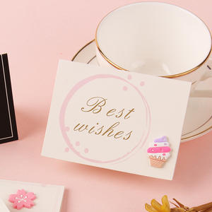 맞춤형 로고 아트 초대장 카드 접이식 비즈니스 인사 엽서 감사 카드 어머니의 날 생일 오프셋 제작 카드보드 - Product Image 4