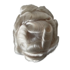 Cabello Humano Virgen Indio para Reemplazo Capilar, <span class=keywords><strong>Color</strong></span> <span class=keywords><strong>Platino</strong></span> # 60RY Nuevo Tupé AUS 8x10 para Hombres Europeos - Product Image 2