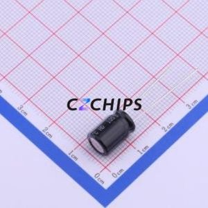 EEUHD1E221ตัวเก็บประจุอลูมิเนียมอิเล็กโทรไลติกผ่านรู D8xL11.5mm 220uF 20% 25V 230mA-120Hz - Product Image 2