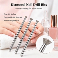 Fraise à ongles professionnelle en diamant pour cuticules, embouts rotatifs en diamant, accessoires pour machine à ongles électrique, outils de manucure