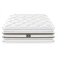 Matelas en latex double face JISI Queen, doux, 30 cm, matelassé, pour chambre d'hôtel