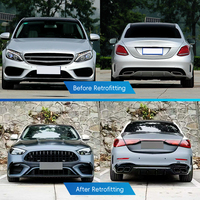 Kit carrosserie avant/arrière et pare-chocs adaptable/à poser en plus pour Mercedes Classe C W205 (2014-2020)