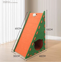 Lit pour chat pliable en feutre solide avec design tunnel amovible pour toutes les saisons