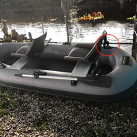 Mini bateau de pêche gonflable, monoplace, en PVC, pliable, haute vitesse