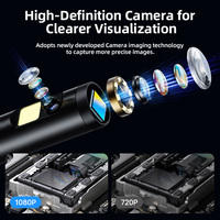 [Stock en EE. UU.] Endoscopio Industrial KERUI de 5.0" IPS 1080P con Doble Lente, Cámara Frontal y Lateral, IP67 Impermeable, Cable Resistente, Grabación de Fotos y Vídeos