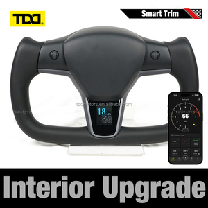 Couverture de garniture LED intelligente pour volant TDD pour Tesla Model 3 Model Y, affichage LCD intelligent, contrôle facile via l'application - Product Image 6