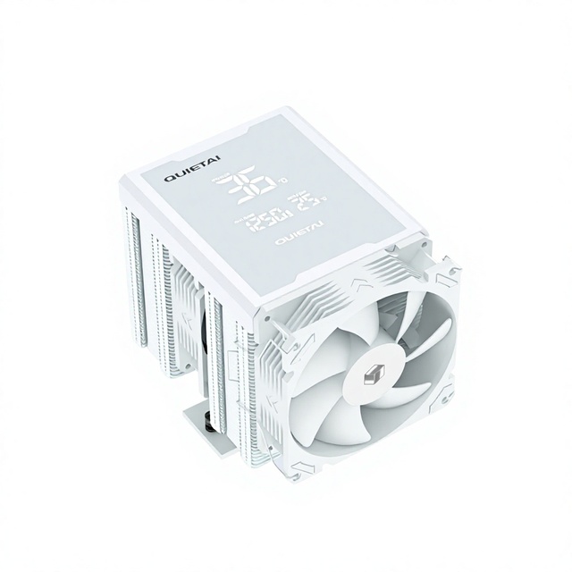 FEZCOOL CS620 Dual-tower Digital Display Air-cooled CPU Cooler Fluid Bearing Intelligent Temperature Control Six Heat No light