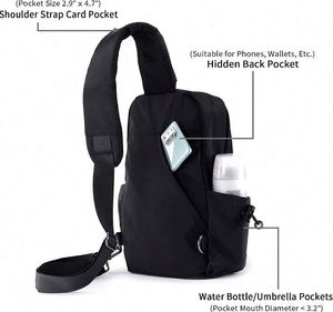 Sac bandoulière imperméable, petit, unisexe, léger, pour le quotidien, le sport, les voyages et les promenades. - Product Image 2