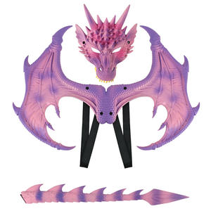 HLC RTS Halloween Carnaval Décoration de fête Défilé Ensemble de costumes de cosplay avec <span class=keywords><strong>ailes</strong></span> et queue de <span class=keywords><strong>dragon</strong></span> pour jeu de rôle et déguisement - Product Image 5