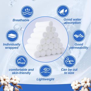 Rouleau de <span class=keywords><strong>bandage</strong></span> en gaze de coton, consommable médical chirurgical, emballé en sachet - Product Image 3