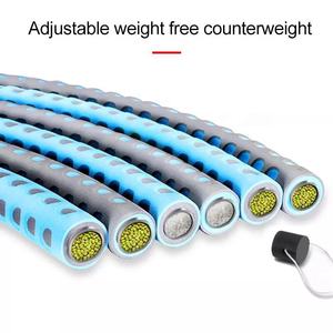 CHENGMO SPORTS Équipement de fitness : Anneau de hula en acier inoxydable lesté et détachable <span class=keywords><strong>pour</strong></span> adultes, <span class=keywords><strong>pour</strong></span> la perte de poids et l'exercice - Product Image 5