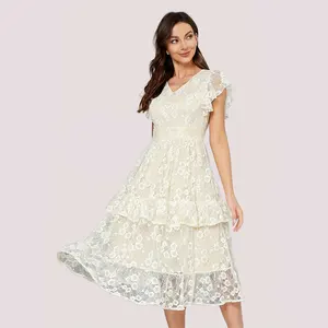 TICOSA Dresses Sexy Clothing Latest Dress Designs Ladies Women's 2023 Lace Dress Elegant Solid Party Luxurious Night Club Summer