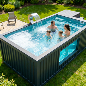 Piscina de Natación Profesional para Exteriores, de Fibra de Vidrio, Enterrada, con Tanque de Agua Infinita, Instalación Rápida, Herramientas y Accesorios para Piscinas - Product Image 6