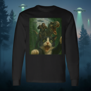 T-shirt à manches longues Surprised Cat T-Rex Bigfoot Ufo - Product Image 3