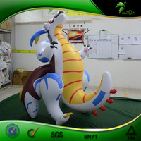 Ballon gonflable blanc SPH 40 pouces, personnage de dessin animé, poupée dinosaure, modèle Animal, jouets de chien