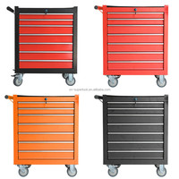 Chariot à outils en fer à 7 tiroirs, 27 et 21 pouces, pour atelier, avec système de verrouillage à clé, haute qualité, fabrication OEM/ODM/OBM en Chine