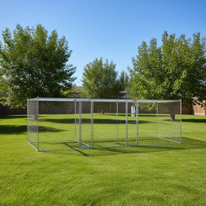 Jaula para Perros de Acero Galvanizado Plateado 236.22 X 78.74 X 78.74 Pulgadas para Mascotas, Resistente para Exteriores, para Razas Grandes - Product Image 2