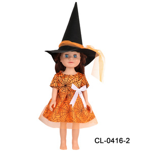 MSYO Robe de sorcière d'Halloween pour poupée mini mode de 18 pouces, chapeau, jouet doux unisexe pour cosplay, tenue de cérémonie, poupée à l'échelle 1:8 - Product Image 5
