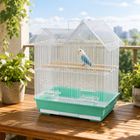 Cage à oiseaux en fil de fer, grande cage à oiseaux avec rangement, montage facile pour calopsites, conures, volière 42x30x50cm