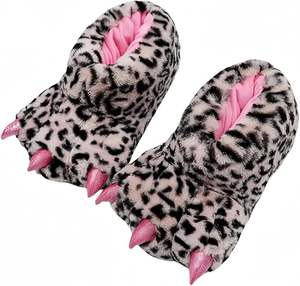 Zapatillas de pata de Animal, zapatillas cálidas de felpa para el hogar, zapatillas de oso para adultos, Animal peludo de peluche, pata de garra de monstruo - Product Image 1