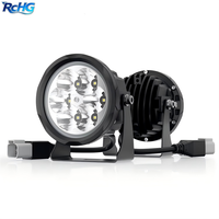 Phare de conduite tout-terrain LED 4 pouces, 4 pièces, 30W 6000LM, IP69K, faisceau combiné universel, lentille incassable pour