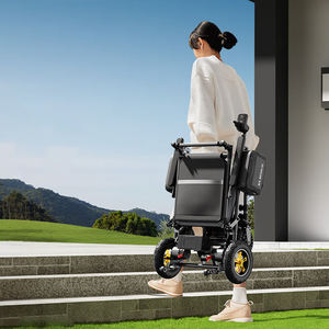 Equipo de rehabilitación motorizado de fibra de carbono, silla de ruedas eléctrica plegable ergonómica <span class=keywords><strong>para</strong></span> ancianos con control de velocidad, de fibra de carbono, con control - Product Image 2