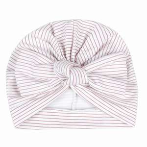 Bonnet unisexe pour bébés européens, américains et indiens, 0-6 mois, en coton respirant, doux et chaud, avec logo personnalisable et grand nœud imprimé - Product Image 5