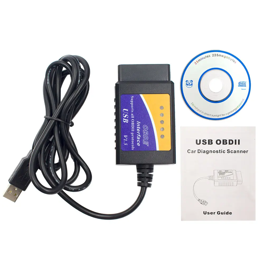 China Custom V04HU Car Detector USB 25k80 Black Support OBD2 Protocols OBD II Code Scanner Diagnostic