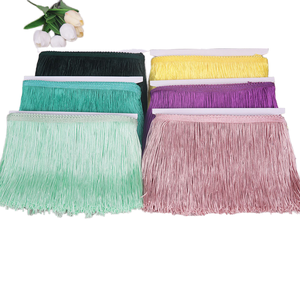 Adornos de Encaje con Flecos Dorados, 100% Poliéster, 10 cm, para Coser en Ropa, Cortinas, Fines Decorativos, Marca KT, Modelo KT - Product Image 1