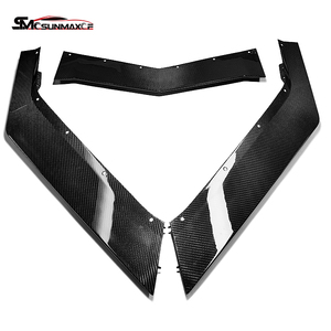 Sunmax Auto Parts Real Carbon Fiber Front Bumper Lip Splitter Car <strong>Bodykit</strong> for Chevrolet Corvette <strong>C8</strong> Z06 2020-2023 - Product Image 2