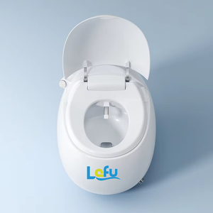 Mousse anti-éclaboussures luxe monté au sol en céramique salle de bain automatique placard à eau Wc forme d'oeuf <span class=keywords><strong>toilette</strong></span> intelligente intelligente - Product Image 6