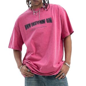 T-shirt surdimensionné personnalisé pour homme 100% coton, imprimé, décontracté, manches courtes, tissu tricoté, impression numérique, 180 grammes - Product Image 1